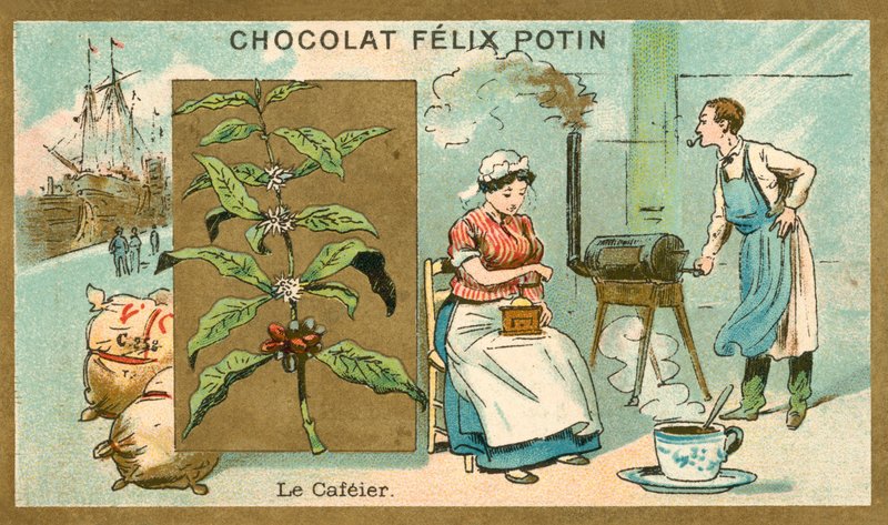 Café (chromolithographie) - French School