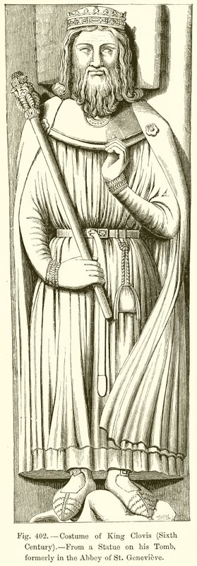 Costume du roi Clovis - French School