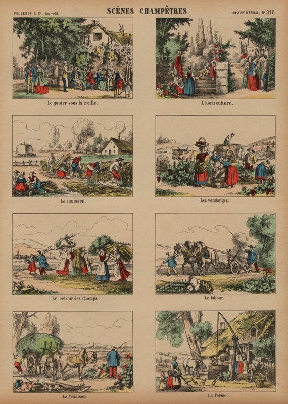Scènes de campagne - French School