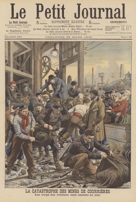 Catastrophe de la mine de Courrières, France - French School