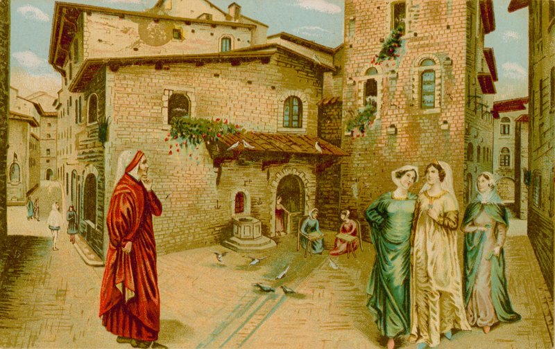 Dante et Béatrice - French School