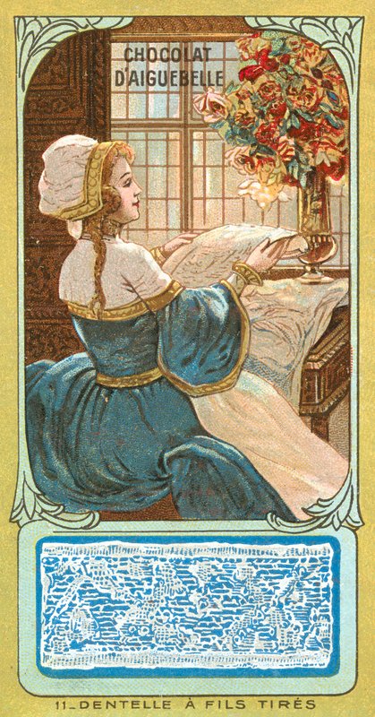 Dentelle à fils tirés - French School