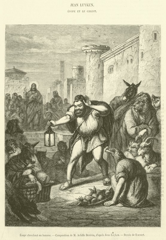 Ésope cherchant un homme - French School