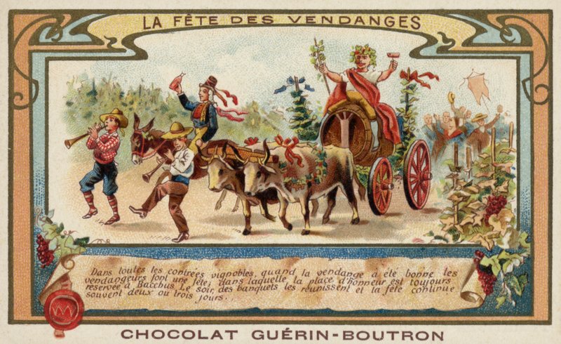 Fête des vendanges (chromolithographie) - French School
