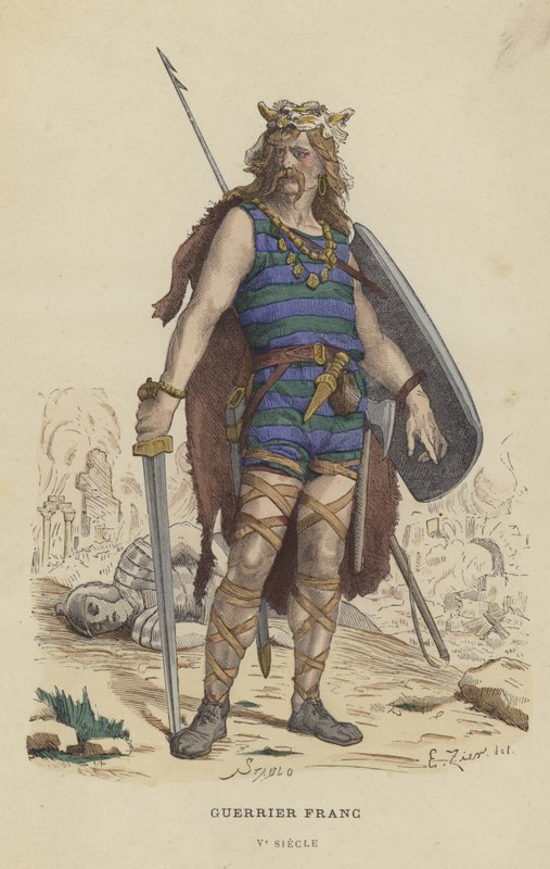 Guerrier franc, 5ème siècle - French School