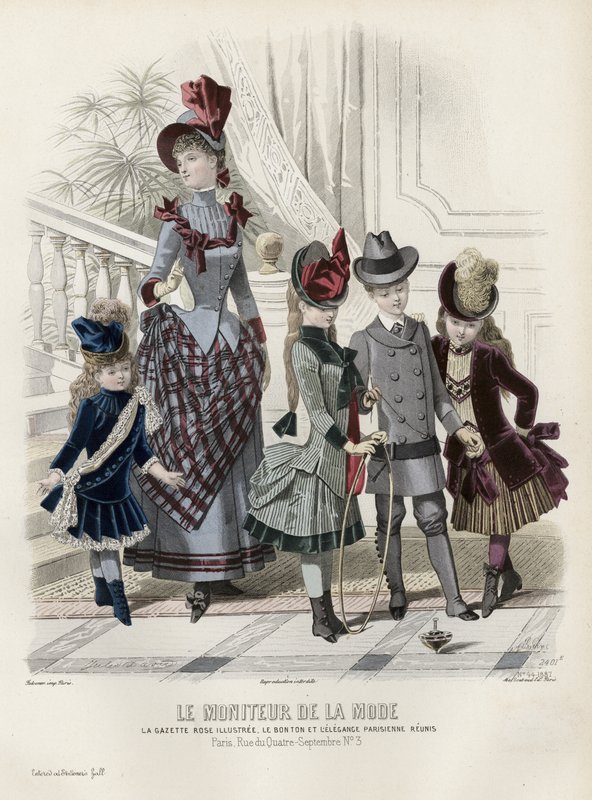 Planche de Mode Française, fin du 19e siècle - French School