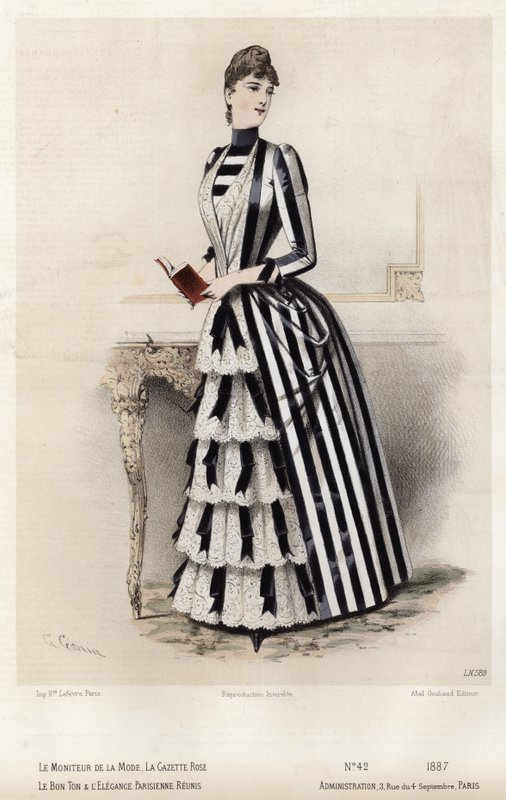 Planche de mode française, fin du XIXe siècle - French School