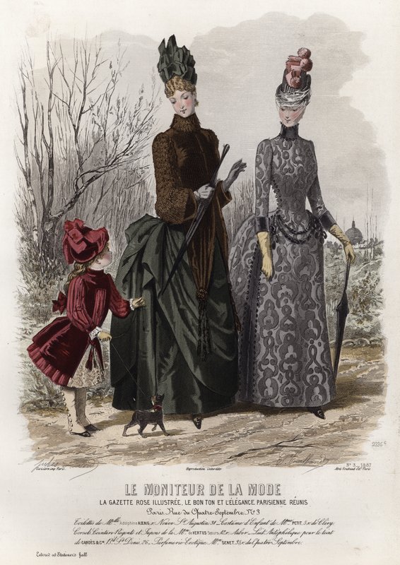 Planche de mode française, fin du XIXe siècle - French School