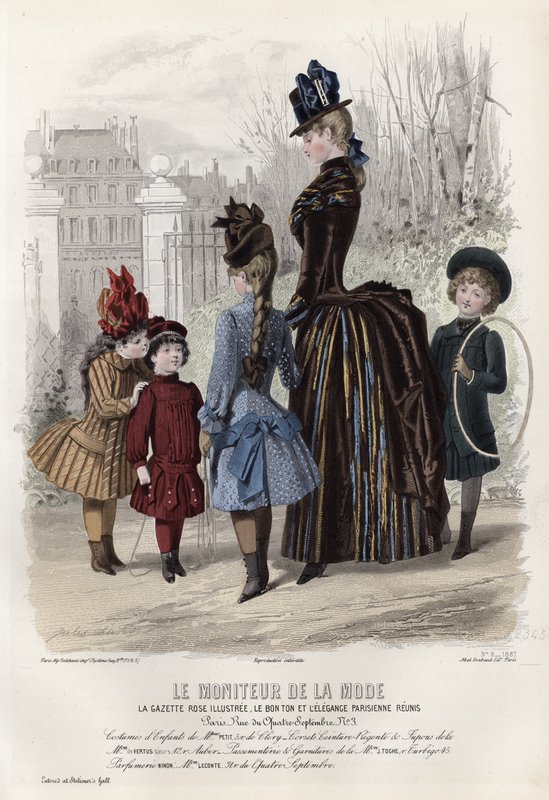 Planche de mode française, fin du XIXe siècle - French School