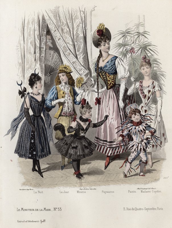 Planche de mode française, fin du XIXe siècle - French School