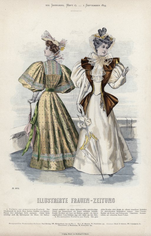 Planche de mode française, fin du XIXe siècle - French School