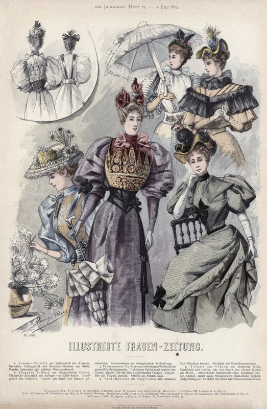 Planche de mode française, fin du XIXe siècle - French School