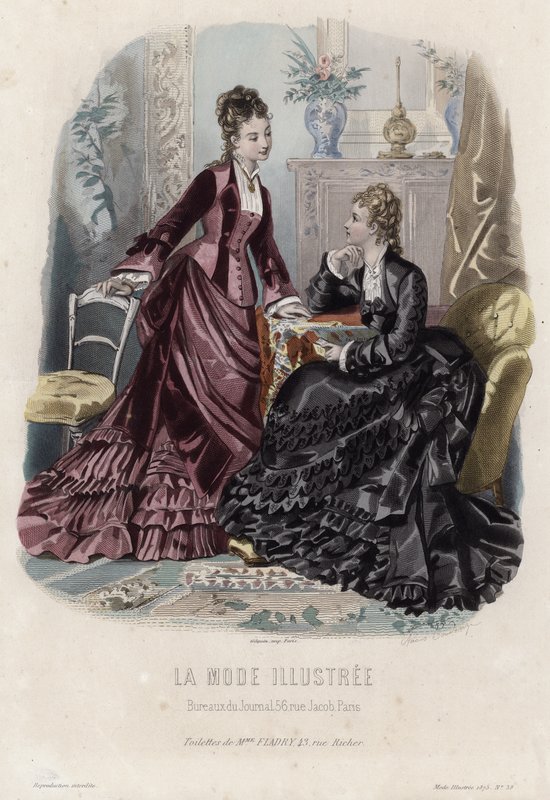 Planche de mode française, fin du XIXe siècle - French School