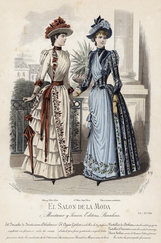 Planche de mode française, fin du XIXe siècle - French School