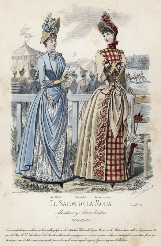 Planche de mode française, fin du XIXe siècle - French School