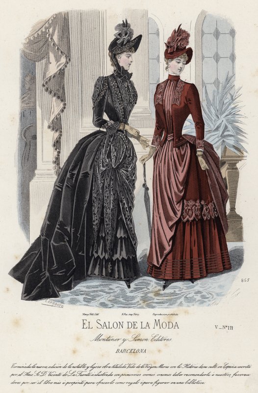 Planche de mode française, fin du XIXe siècle - French School