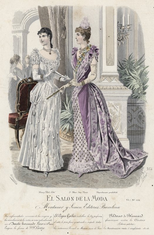 Planche de mode française, fin du XIXe siècle - French School