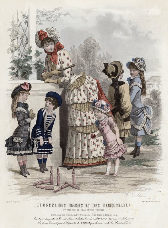 Planche de mode française, fin du XIXe siècle - French School