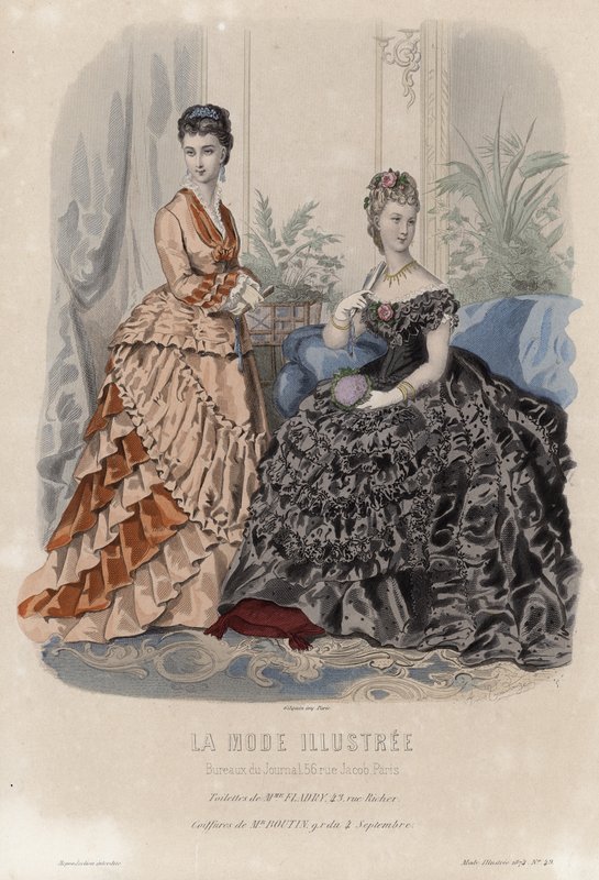 Planche de mode française, fin du XIXe siècle - French School