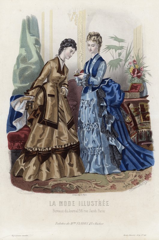 Planche de mode française, fin du XIXe siècle - French School