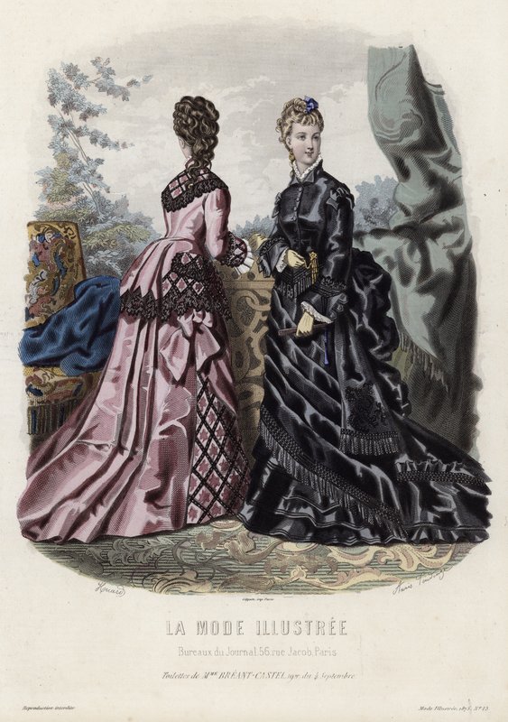 Planche de mode française, fin du XIXe siècle - French School