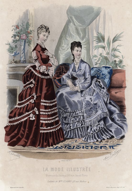 Planche de mode française, fin du XIXe siècle - French School