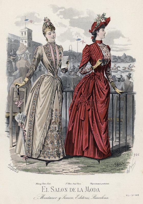 Planche de mode française, fin du XIXe siècle - French School