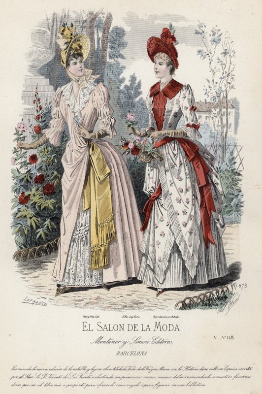 Planche de mode française, fin du XIXe siècle - French School