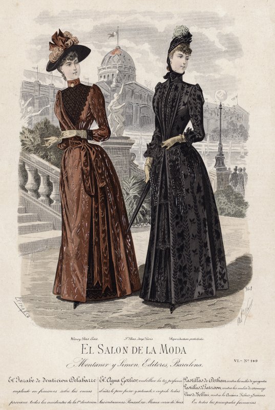 Planche de mode française, fin du XIXe siècle - French School