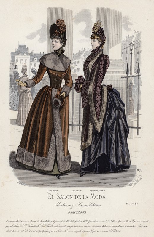 Planche de mode française, fin du XIXe siècle - French School