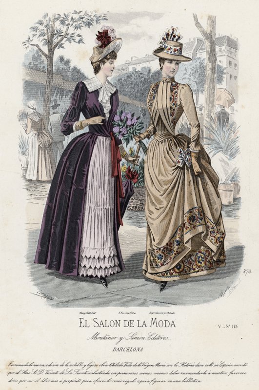Planche de mode française, fin du XIXe siècle - French School