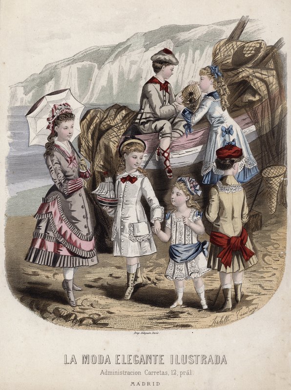 Planche de mode française, fin du 19e siècle - French School