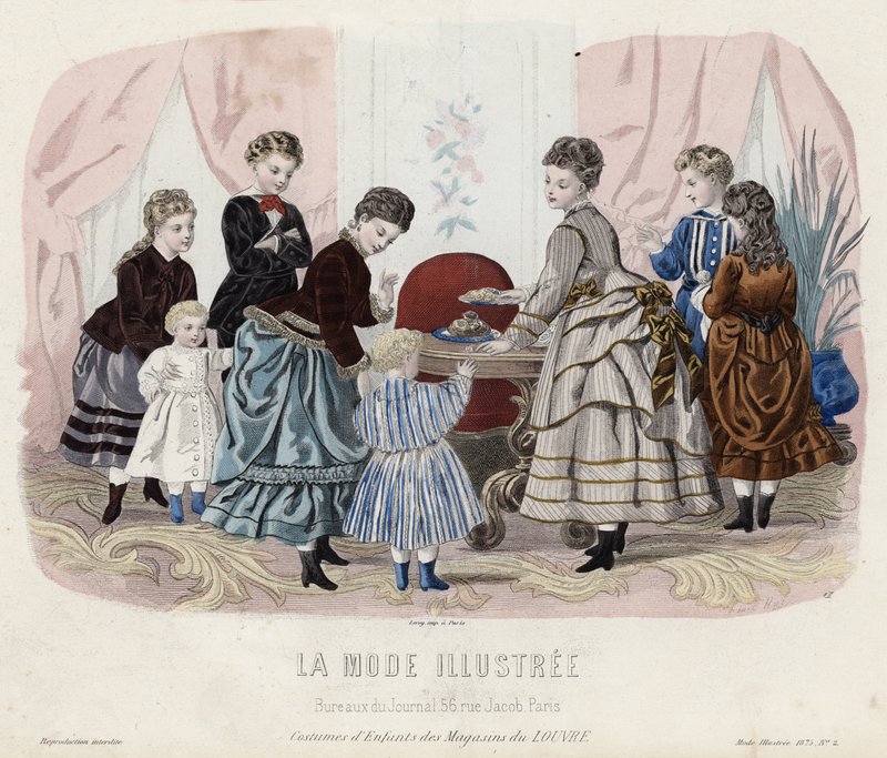 Planche de mode française, fin du 19e siècle - French School