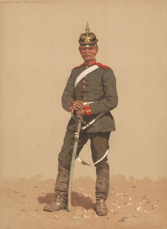 Garde Dragon, Régiment, Wachtanzug - French School