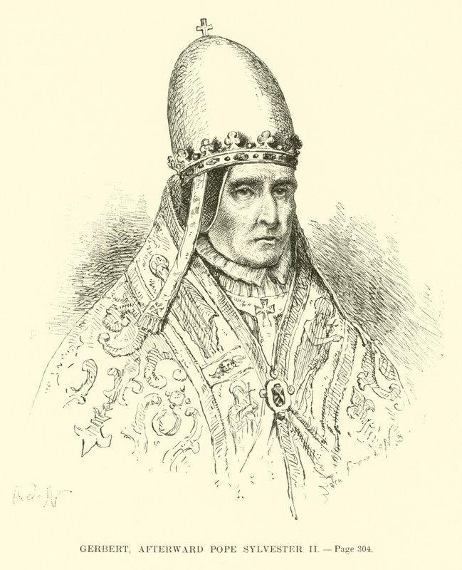 Gerbert, devenu plus tard le pape Sylvestre II - French School