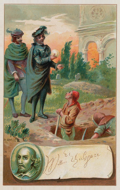 Scène du cimetière de Hamlet - French School