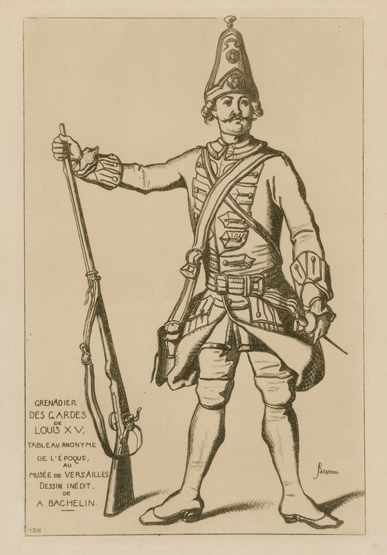 Grenadier des gardes de Louis XV - French School