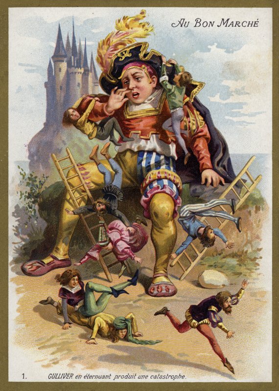 Gulliver éternue et cause une catastrophe - French School