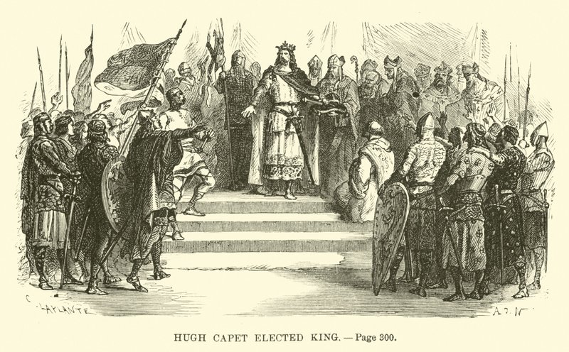 Hugues Capet élu roi - French School