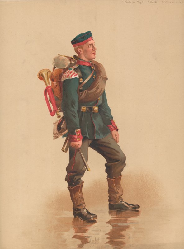 Infanterie Régiment Hornist, Feldmarchmässig - French School