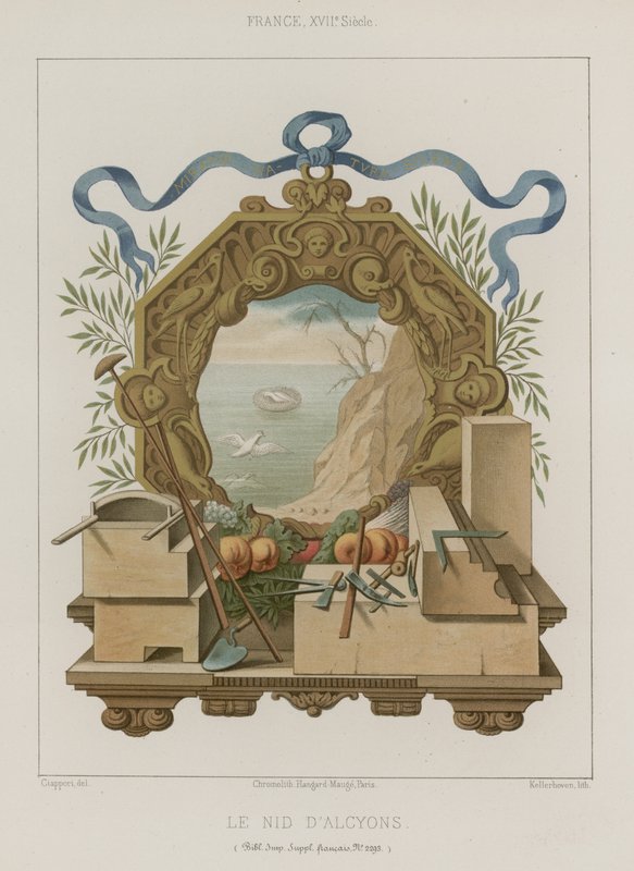 Nid de martin-pêcheur - French School