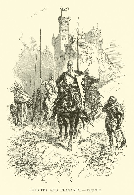 Chevaliers et paysans - French School