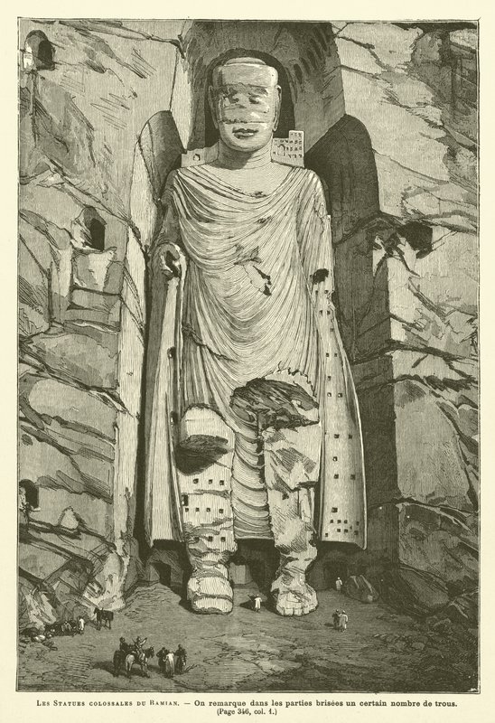 Les Statues Colossales du Bamian - French School