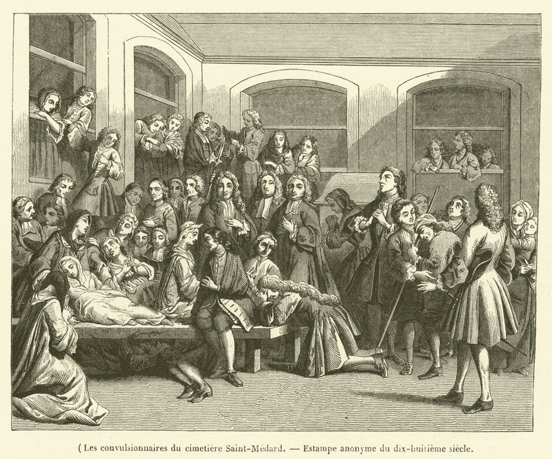 Les convulsionnaires du cimetière Saint-Médard - French School