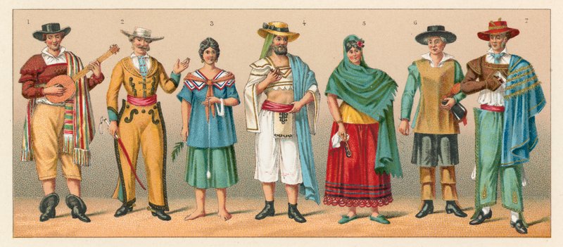 Costume mexicain - French School