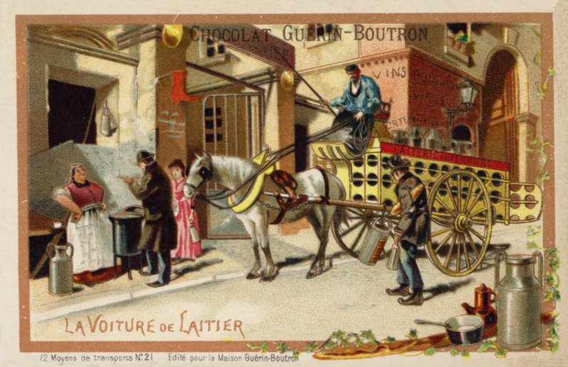 Chariot du laitier - French School
