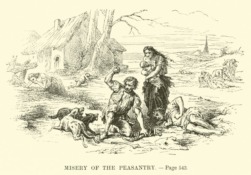 Misère de la paysannerie - French School