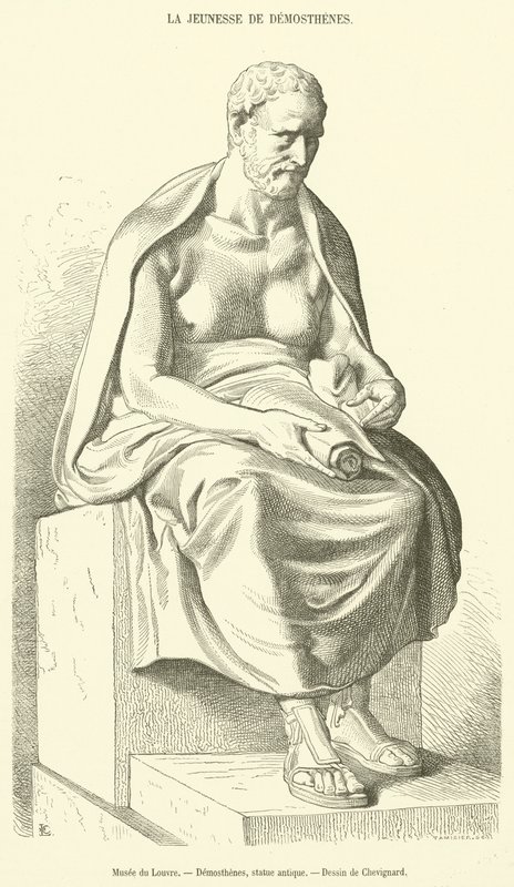 Musée du Louvre, Démosthène, statue antique - French School