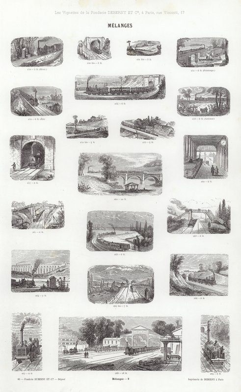 Page de Vignettes Typographiques - French School