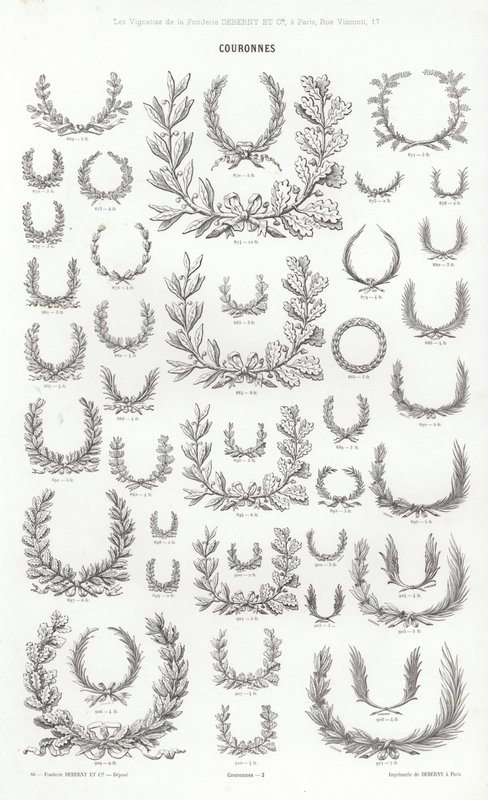Page de Vignettes Typographiques - French School